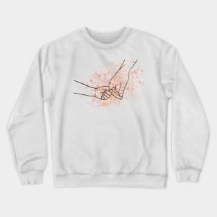 Mother Child Hands Line Art Crewneck Sweatshirt